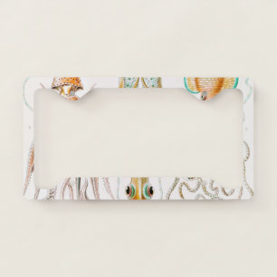 Octopus Squid, Gamochonia by Ernst Haeckel License Plate Frame