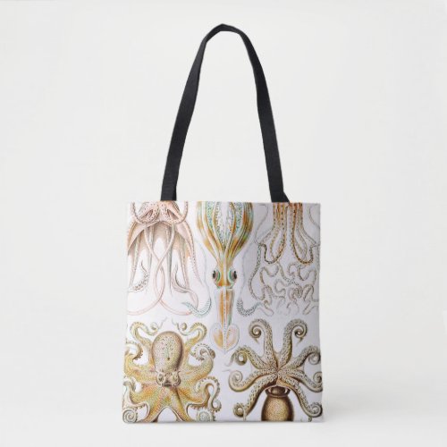 Octopus Squid Gamochonia by Ernst Haeckel Tote Bag