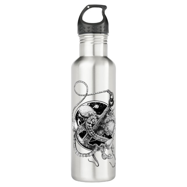 Octopus Stainless Steel Water Bottle (Front)