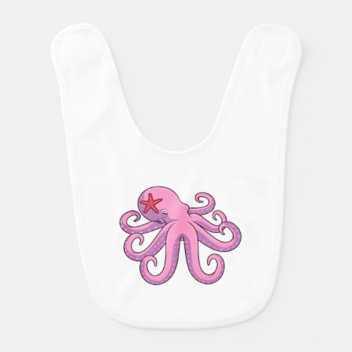 Octopus Starfish Baby Bib