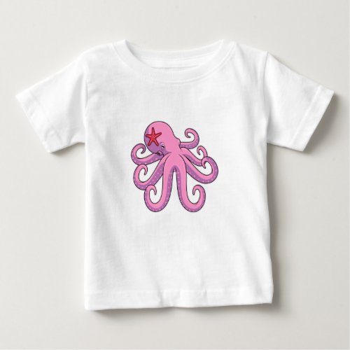 Octopus Starfish Baby T_Shirt