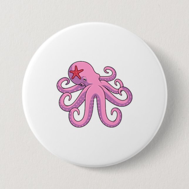 Octopus Starfish Button (Front)