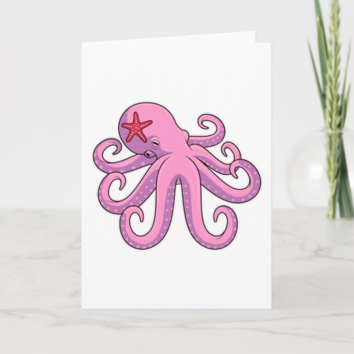 Octopus Starfish Card