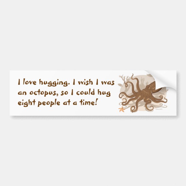 Octopus Starfish Coral Reef Bumper Sticker (Front)