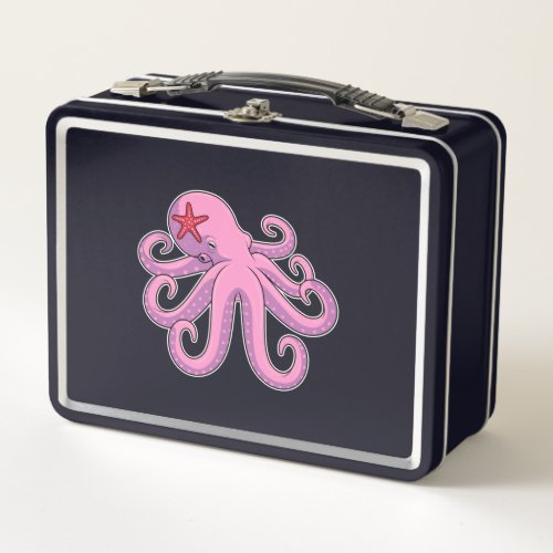 Octopus Starfish Metal Lunch Box