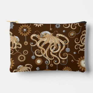 Octopus Steampunk Retro Mechanical Fantasy Accessory Pouch