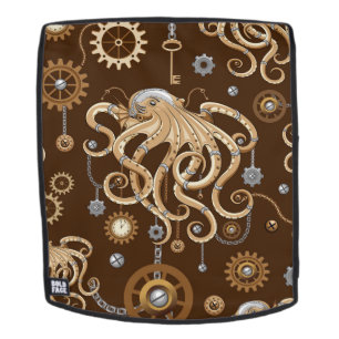 Octopus Steampunk Retro Mechanical Fantasy Backpack
