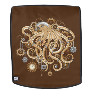 Octopus Steampunk Retro Mechanical Fantasy Backpack