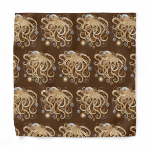 Octopus Steampunk Retro Mechanical Fantasy Bandana