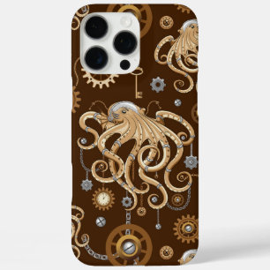 Octopus Steampunk Retro Mechanical Fantasy iPhone 16 Pro Max Case