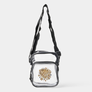 Octopus Steampunk Retro Mechanical Fantasy Clear Crossbody Bag
