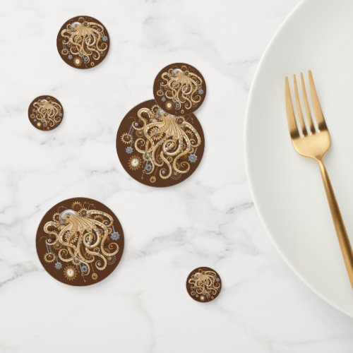 Octopus Steampunk Retro Mechanical Fantasy Confetti
