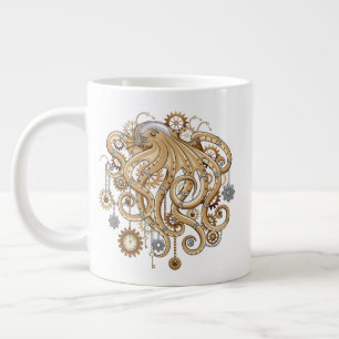 Octopus Steampunk Retro Mechanical Fantasy Giant Coffee Mug