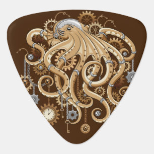 Octopus Steampunk Retro Mechanical Fantasy Guitar Pick