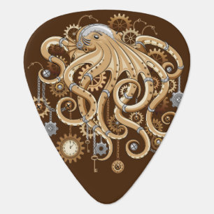 Octopus Steampunk Retro Mechanical Fantasy Guitar Pick