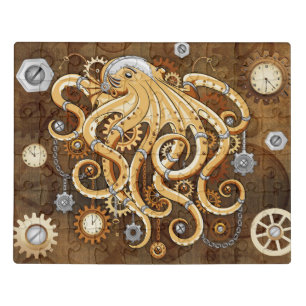 Octopus Steampunk Retro Mechanical Fantasy Jigsaw Puzzle