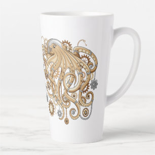 Octopus Steampunk Retro Mechanical Fantasy Latte Mug