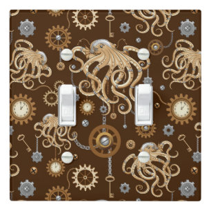Octopus Steampunk Retro Mechanical Fantasy Light Switch Cover