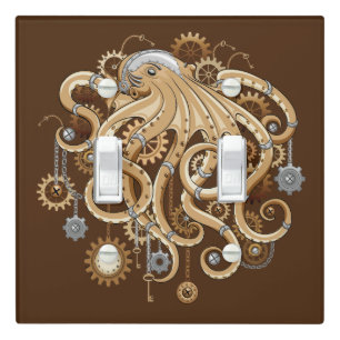 Octopus Steampunk Retro Mechanical Fantasy Light Switch Cover