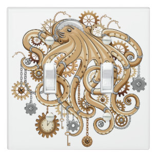 Octopus Steampunk Retro Mechanical Fantasy Light Switch Cover