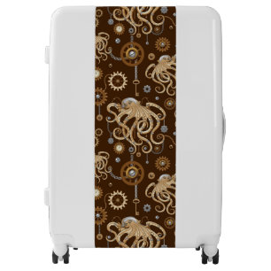 Octopus Steampunk Retro Mechanical Fantasy Luggage