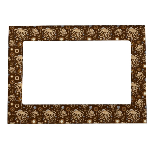 Octopus Steampunk Retro Mechanical Fantasy Magnetic Frame (Front)