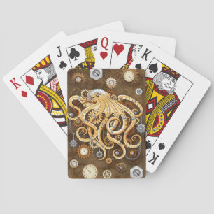 Octopus Steampunk Retro Mechanical Fantasy Poker Cards