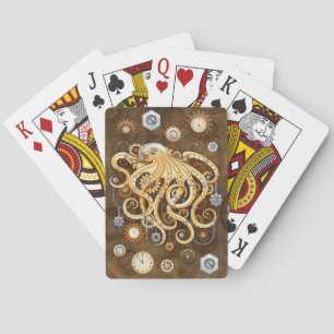 Octopus Steampunk Retro Mechanical Fantasy Poker Cards