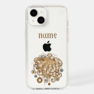 Octopus Steampunk Retro Mechanical Fantasy Speck iPhone 14 Case