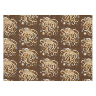 Octopus Steampunk Retro Mechanical Fantasy Tablecloth