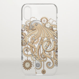 Octopus Steampunk Retro Mechanical Fantasy iPhone X Case