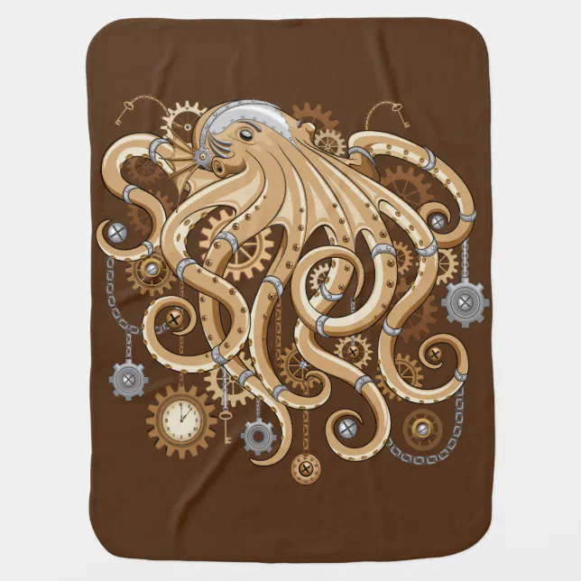 Steampunk Pattern Print Blanket