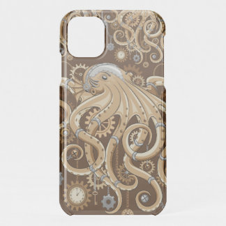 Octopus Steampunk Surreal Retro Style Machine iPhone 11 Case