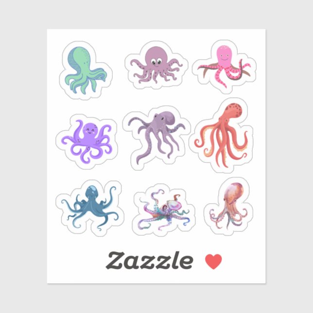 Octopus Stickers (Sheet)