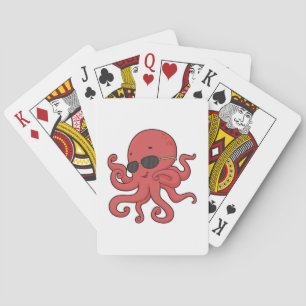 Octopus Sunglasses Poker Cards