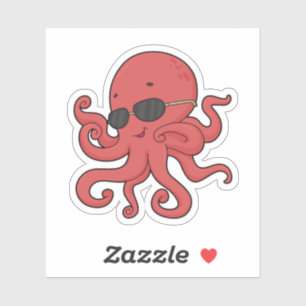 Octopus Sunglasses Sticker