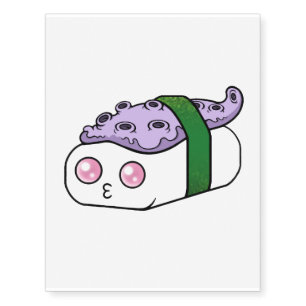 Octopus Sushi Temporary Tattoos