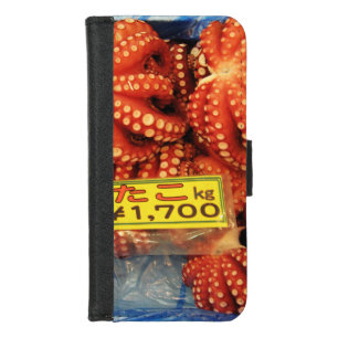 Octopus Tako たこ Tsukiji Fish Market, Tokyo, Japan iPhone 8/7 Wallet Case