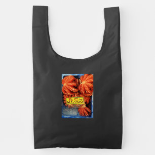 Octopus Tako たこ Tsukiji Fish Market, Tokyo, Japan Reusable Bag