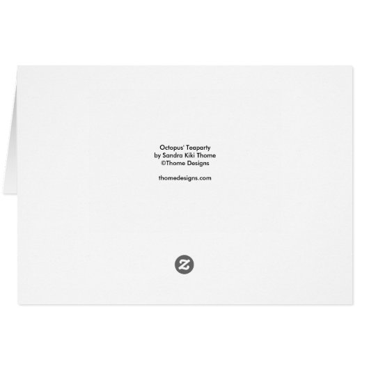 Octopus' Teaparty Card (Back Horizontal)