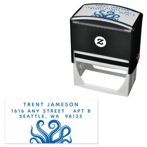 Octopus Tentacles Address Self_inking Stamp