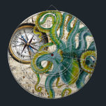 Octopus Tentacles Compass Music Dart Board<br><div class="desc">octopus art design</div>