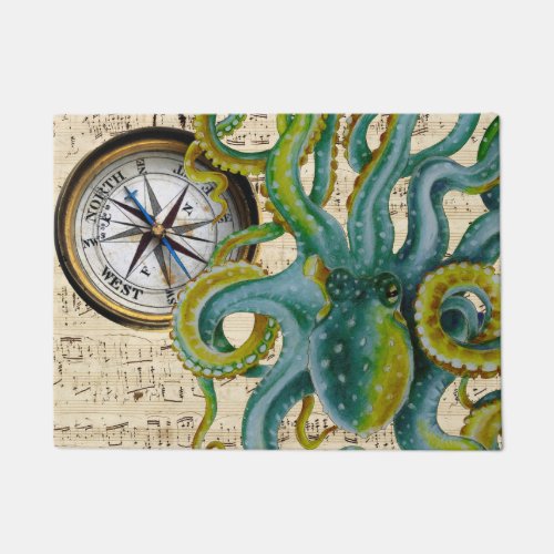 Octopus Tentacles Compass Music Doormat