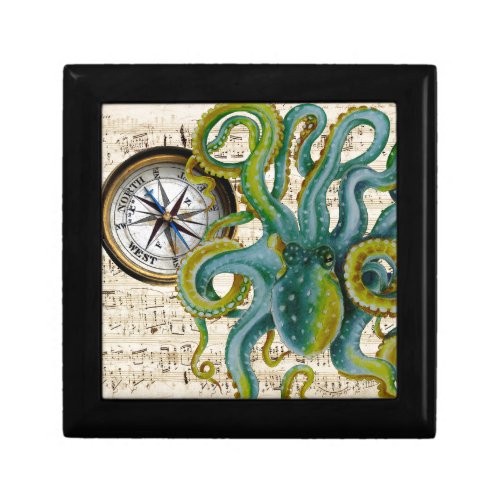 Octopus Tentacles Compass Music Gift Box
