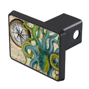 Octopus Tentacles Compass Music Hitch Cover