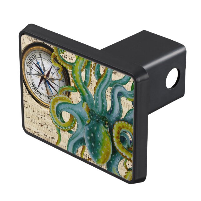 Octopus Tentacles Compass Music Hitch Cover (Top Right)