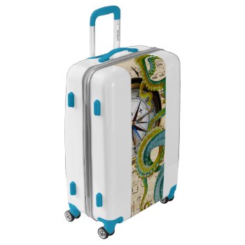 Octopus Tentacles Compass Music Luggage by EveyArtStore at Zazzle