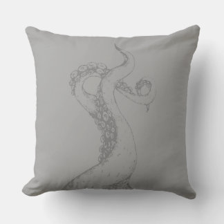 octopus tentacles grey on grey cushion