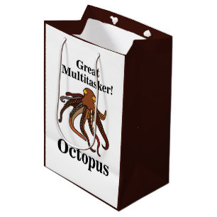 Octopus Tentacles Multitasker Funny Birthday Medium Gift Bag