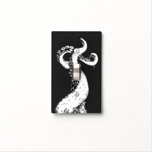 octopus tentacles on black light switch cover